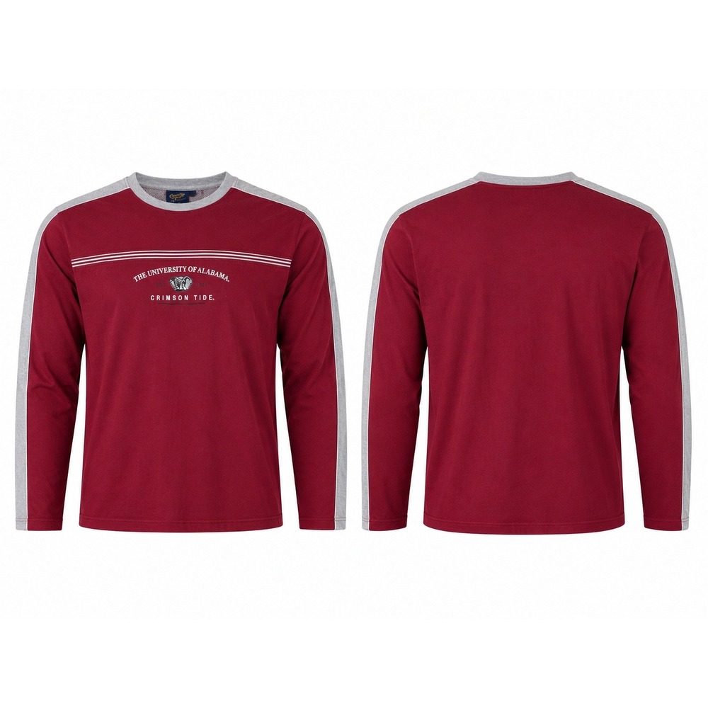 NCC Apparel University of Alabama Crimson Tide Long Sleeve Shirt Mens Large Red